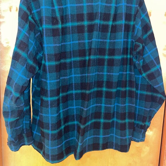 Pendleton Flannel Forest Green Men's XL Long Sleeve 100% Pure Virgin Wool - Picture 5 of 6